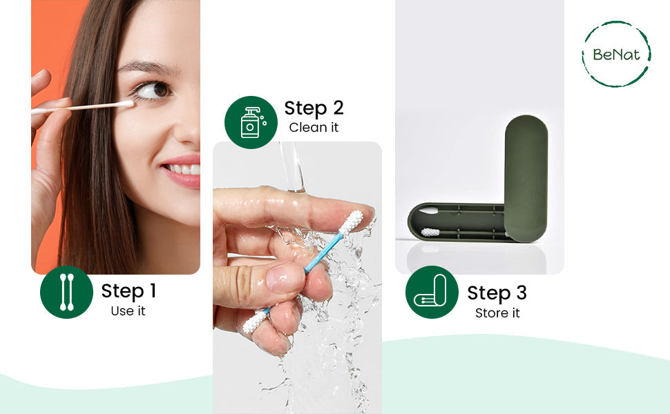 Reusable Silicone Cotton Swab -2 Pack from BeNat