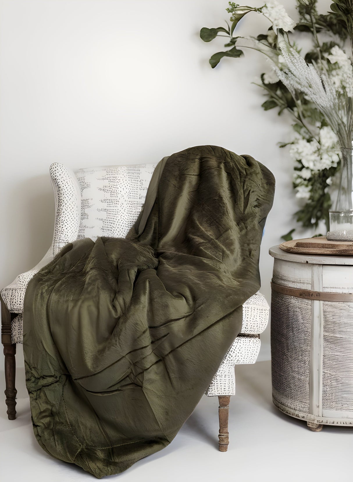 Tache Super Soft Evergreen Micro Fleece Green Sherpa Throw Blanket from Tache Home Fashion