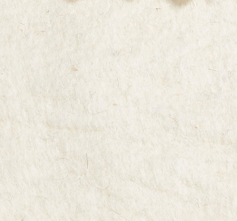 Hand Felted Wool Floral Border Table Runner in Cream, 16x90" from Arcadia Home