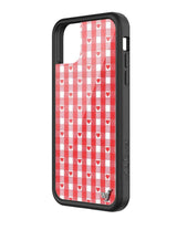 Red Gingham Hearts iPhone Case from Wildflower Cases
