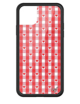 Red Gingham Hearts iPhone Case from Wildflower Cases