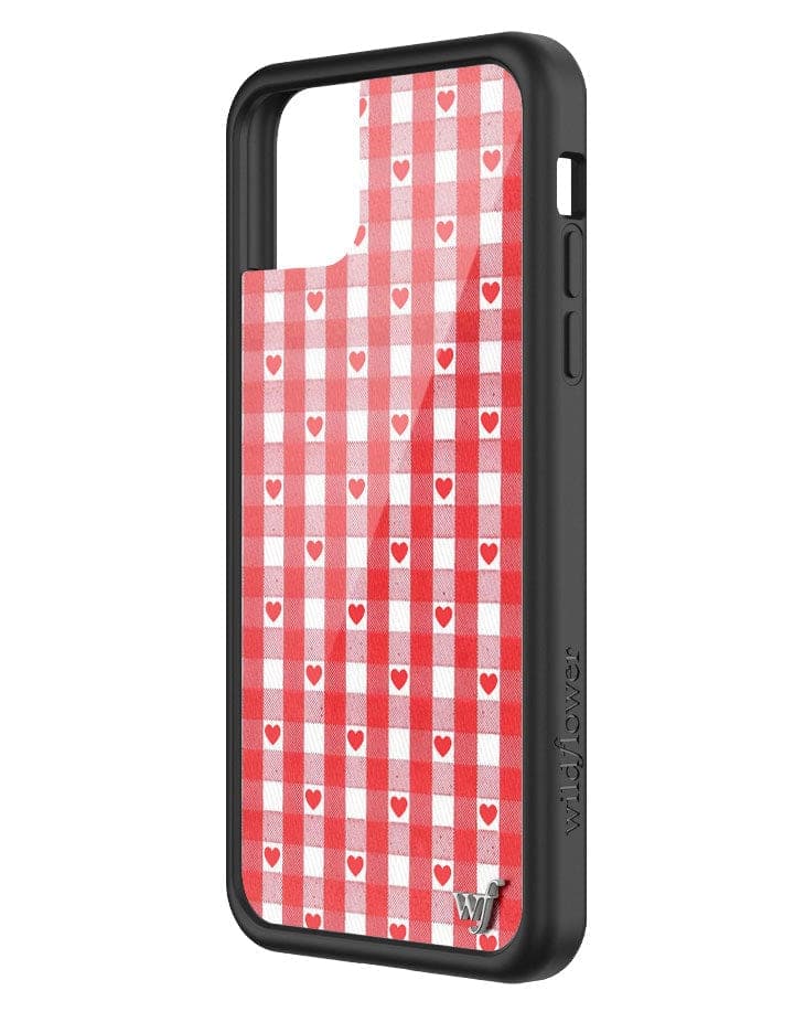 Red Gingham Hearts iPhone Case from Wildflower Cases