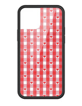 Red Gingham Hearts iPhone Case from Wildflower Cases