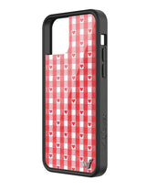 Red Gingham Hearts iPhone Case from Wildflower Cases