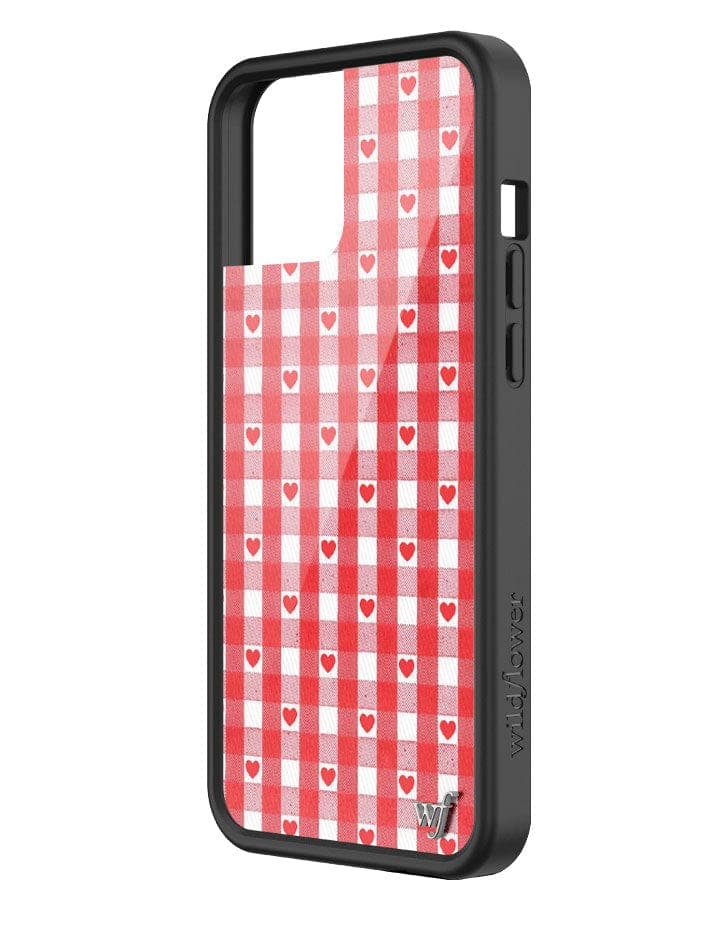 Red Gingham Hearts iPhone Case from Wildflower Cases