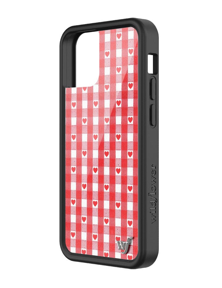 Red Gingham Hearts iPhone Case from Wildflower Cases