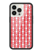 Red Gingham Hearts iPhone Case from Wildflower Cases