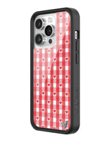 Red Gingham Hearts iPhone Case from Wildflower Cases