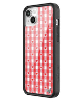 Red Gingham Hearts iPhone Case from Wildflower Cases