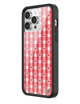 Red Gingham Hearts iPhone Case from Wildflower Cases