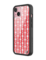 Red Gingham Hearts iPhone Case from Wildflower Cases
