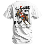 Ride 'Em Raw - Saddles Are For Sissy's Men's T-Shirt from Combat Iron Apparel