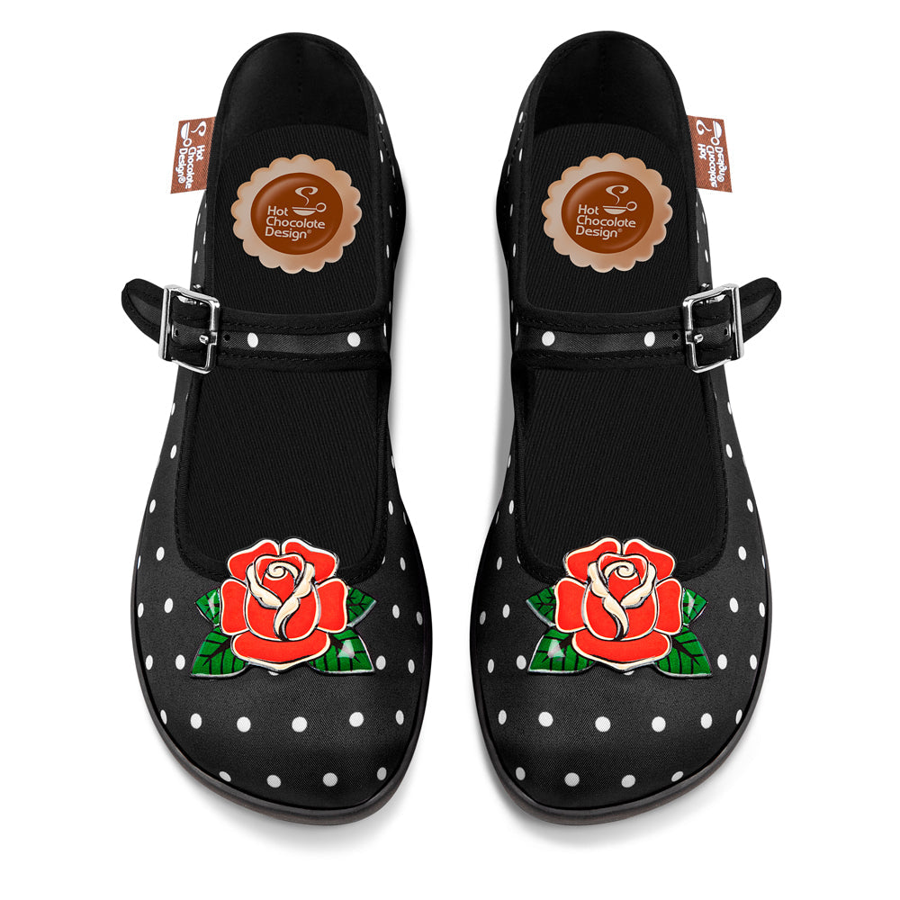 Chocolaticas® Rockabilly Women's Mary Jane Flat from Hot Chocolate Design