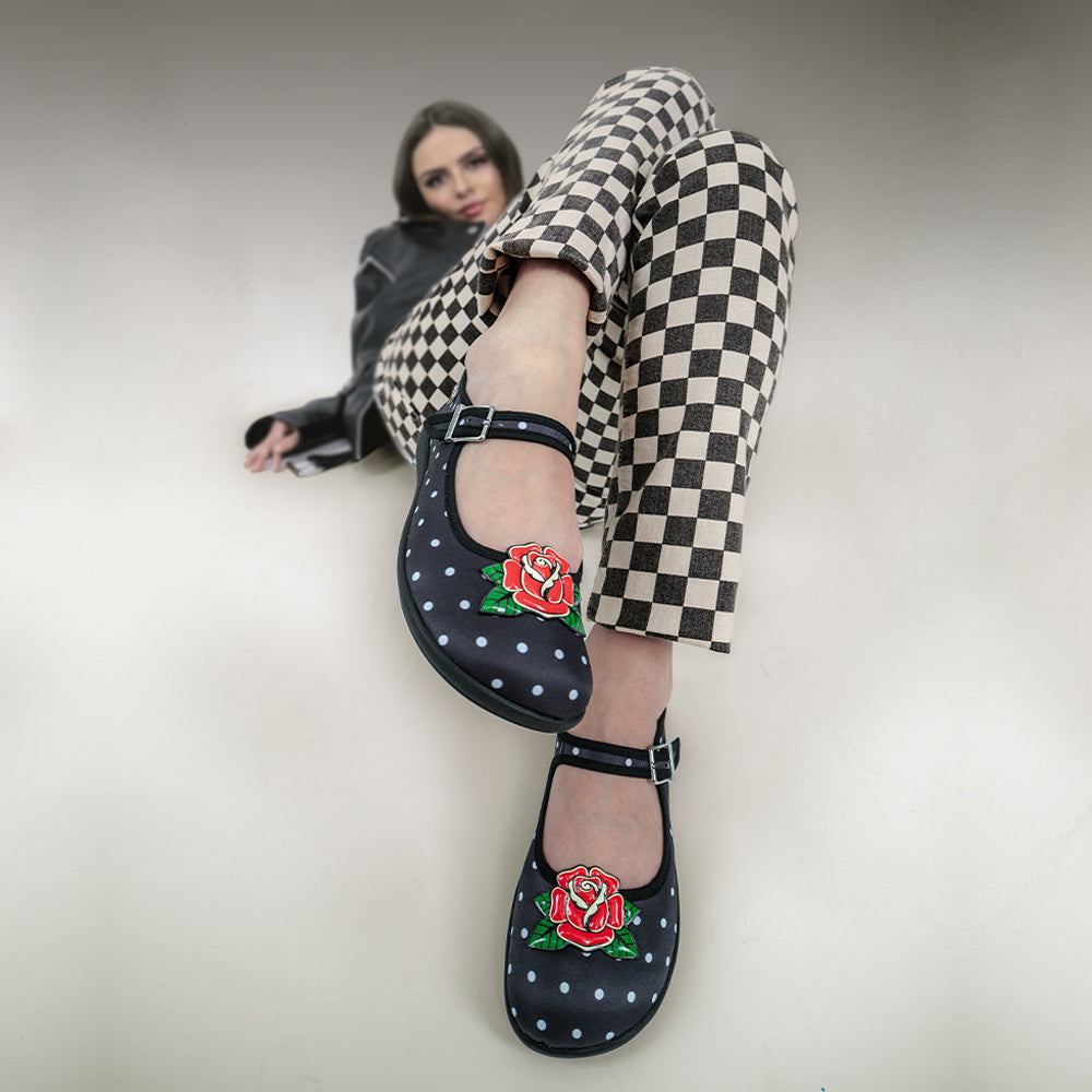 Chocolaticas® Rockabilly Women's Mary Jane Flat from Hot Chocolate Design