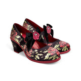 Chocolaticas® Mid Heels Rose Of Life Women's Mary Jane Pump From Hot Chocolate Design