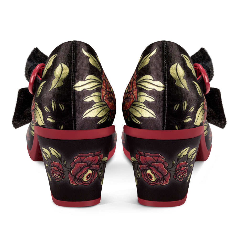 Chocolaticas® Mid Heels Rose Of Life Women's Mary Jane Pump From Hot Chocolate Design