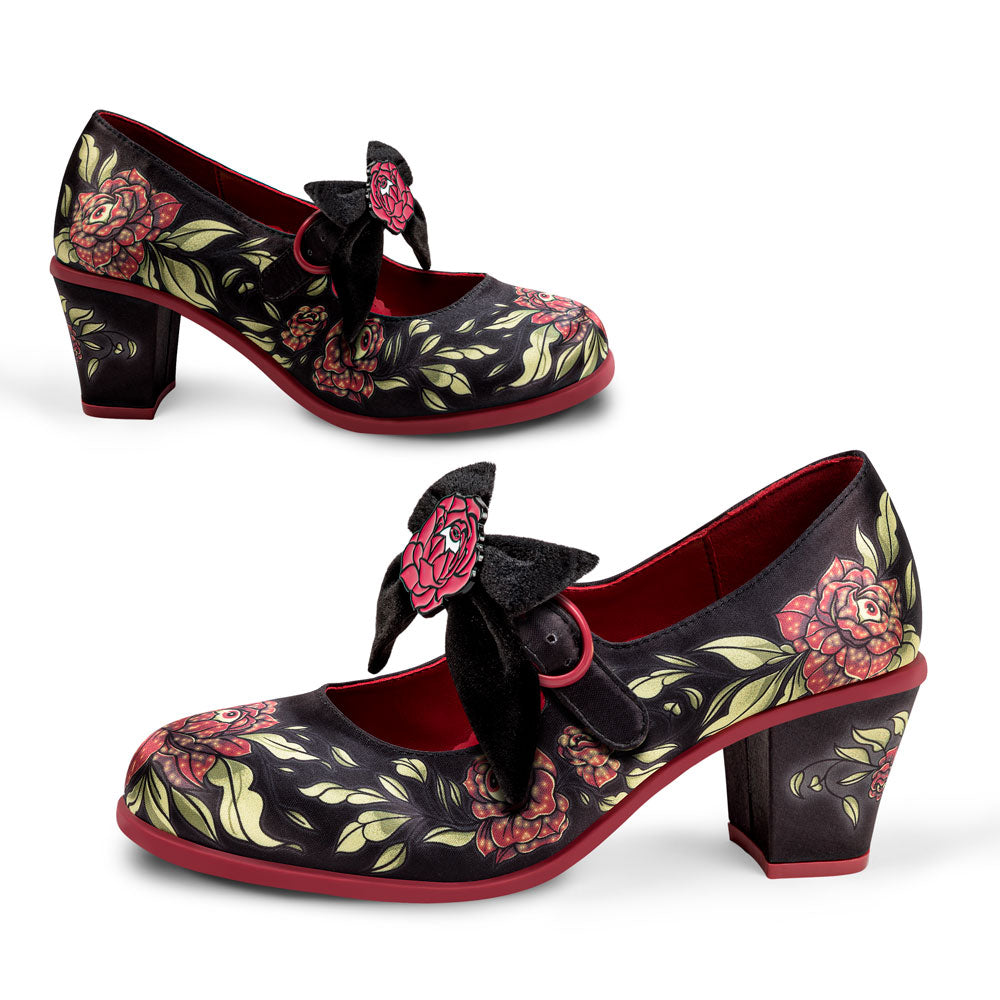 Chocolaticas® Mid Heels Rose Of Life Women's Mary Jane Pump From Hot Chocolate Design
