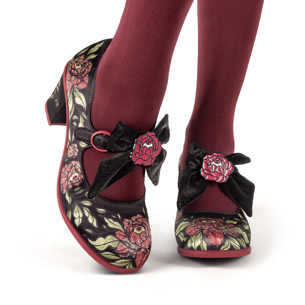 Chocolaticas® Mid Heels Rose Of Life Women's Mary Jane Pump From Hot Chocolate Design