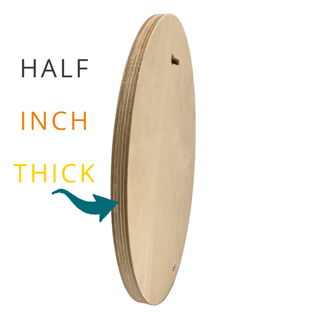 Trekell Raw Baltic Birch Ellipse Panel - 1/2" Thick Oval Wooden Canvas for Painting from Trekell Art Supplies