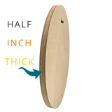 Trekell Raw Baltic Birch Ellipse Panel - 1/2" Thick Oval Wooden Canvas for Painting from Trekell Art Supplies