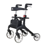 Foldable Wheeled Walker with Adjustable Height, 9-Inch Front and 8-Inch Rear Wheels, 300 lb Capacity from Pursonic