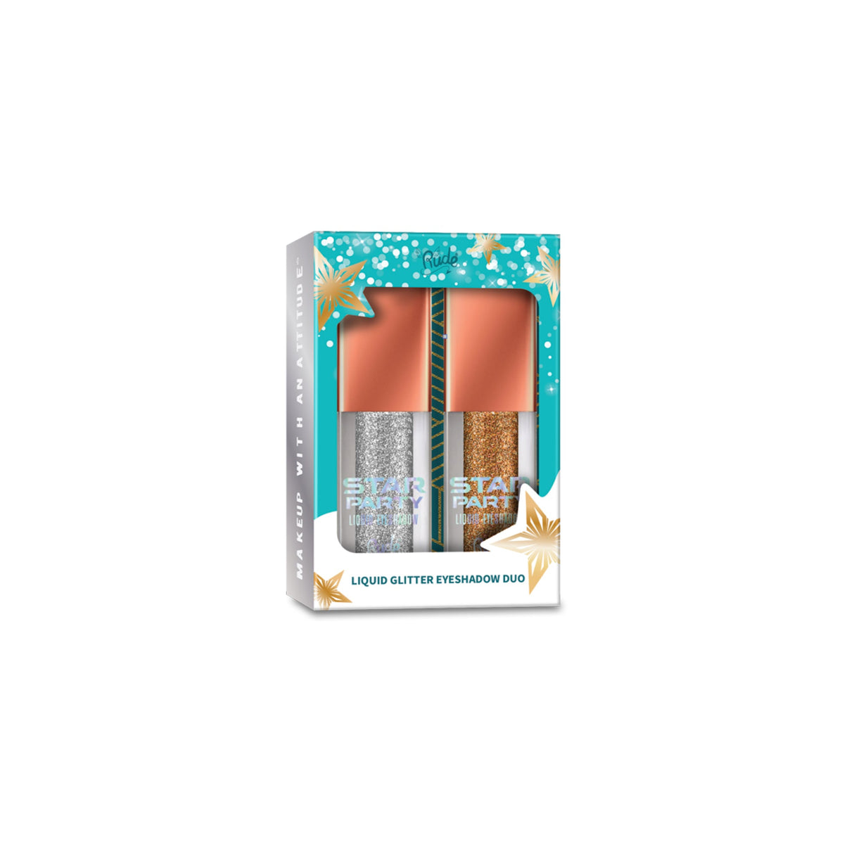 Liquid Glitter Eyeshadow Duo Gift Set from Rude Cosmetics