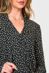 Long Sleeve Surplice Blouse With Ruffle Sleeve from Gibsonlook