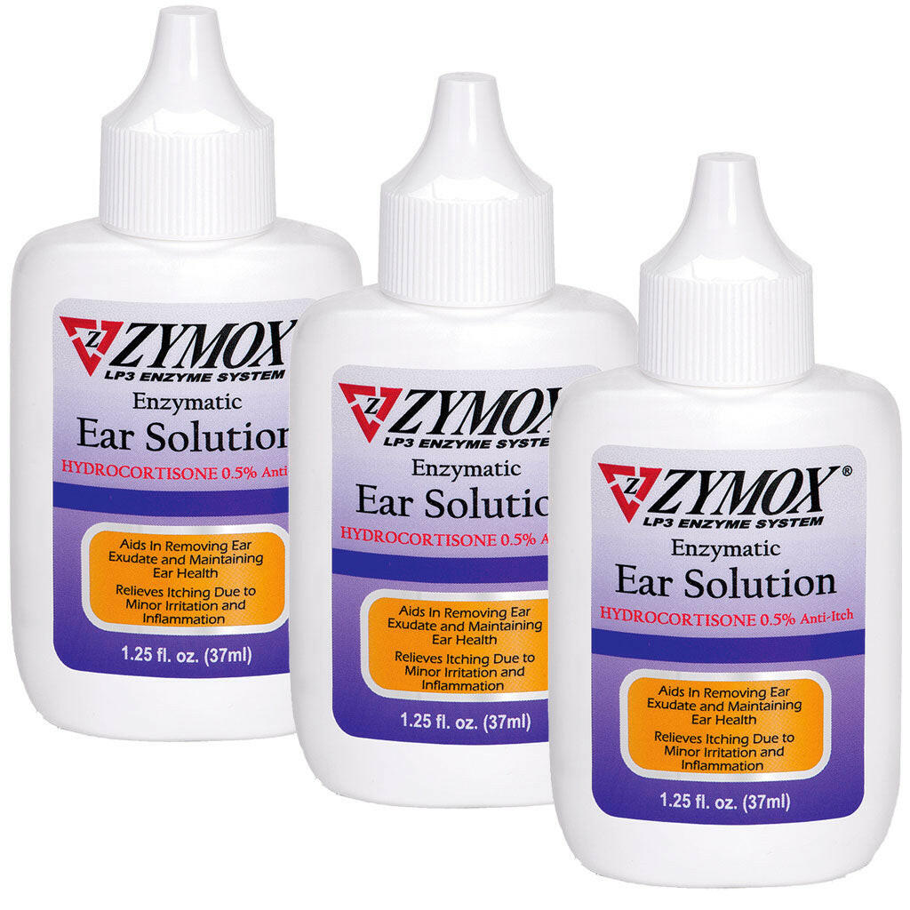 Zymox Ear Solution with 0.5% Hydrocortisone for Dogs & Cats (1.25 oz) from HardyPaw