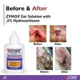 Zymox Ear Solution with 0.5% Hydrocortisone for Dogs & Cats (1.25 oz) from HardyPaw