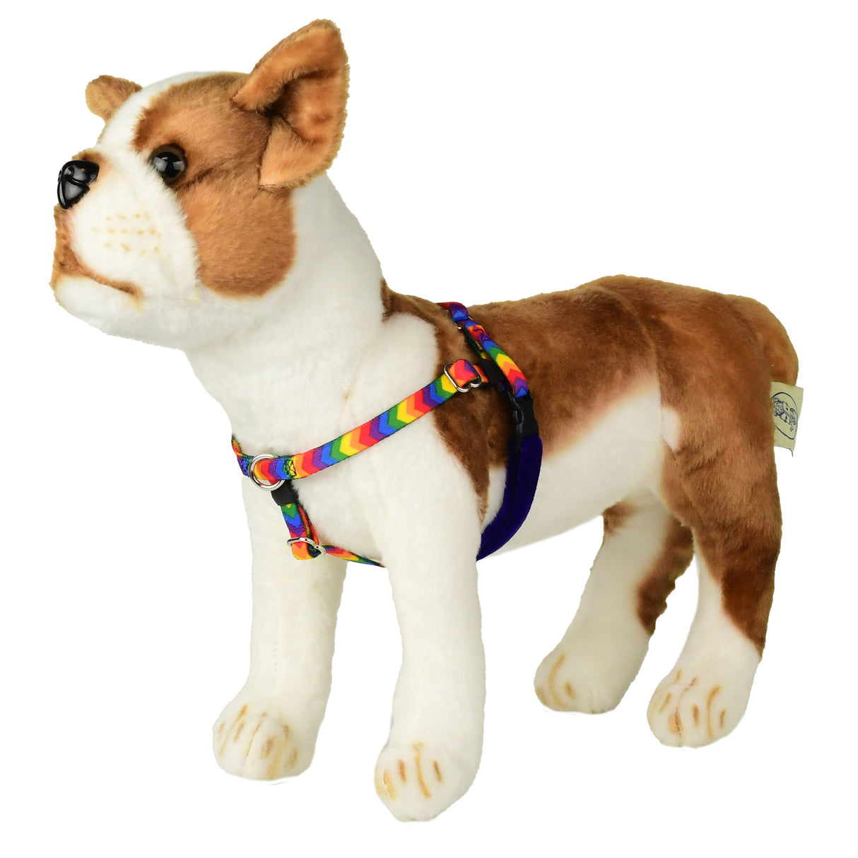 XXSmall Rainbow Stripe Freedom No-Pull Harness 13"-16" Chest from 2 Hounds Design