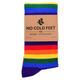 Rainbow Striped Socks from No Cold Feet
