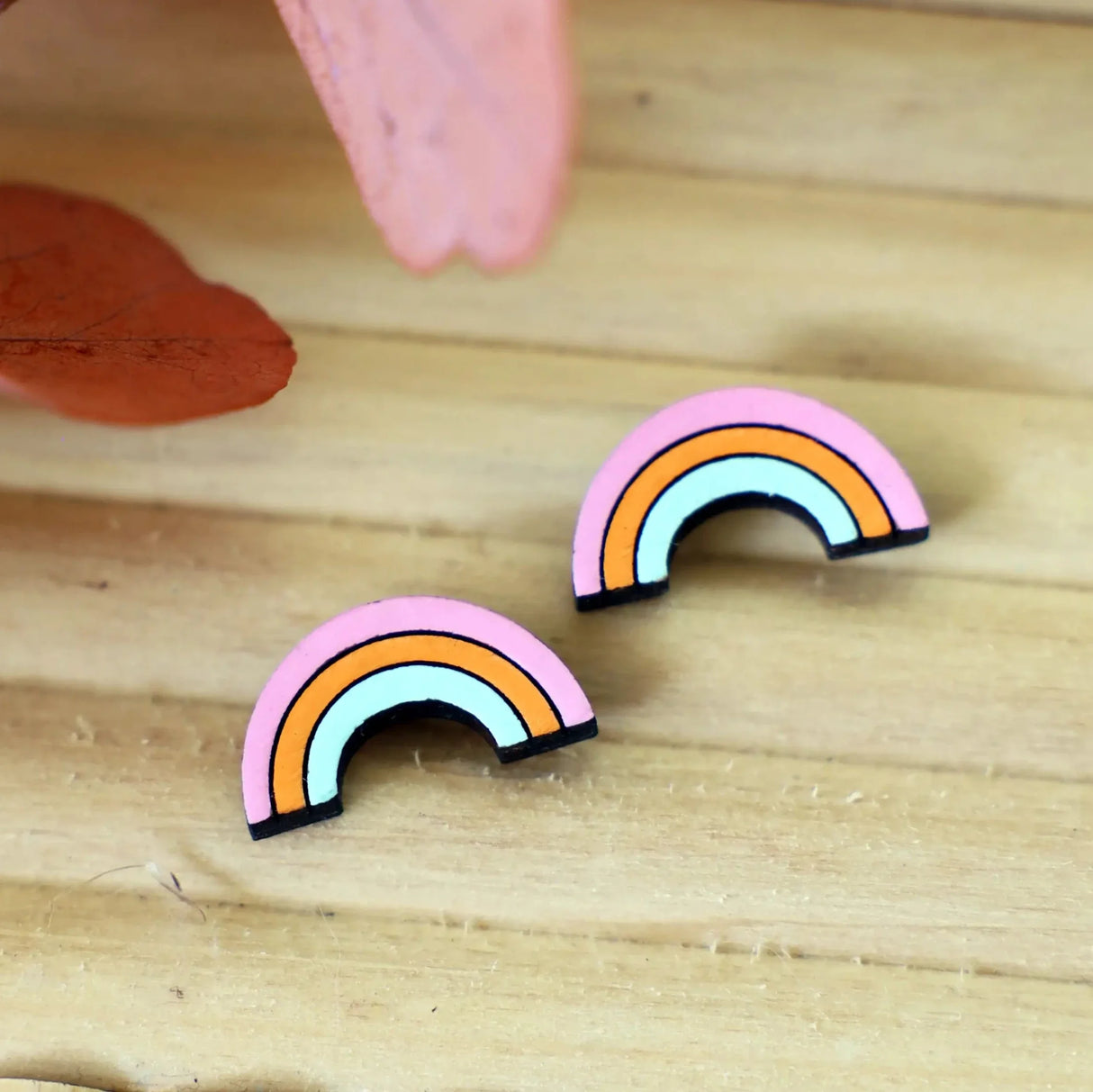 70s Pastel Rainbow Studs from LE CHIC MIAMI