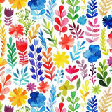 Rainbow Watercolor Floral Splash Mat - A Waterproof Catch-All for Highchair Spills and More! from BapronBaby