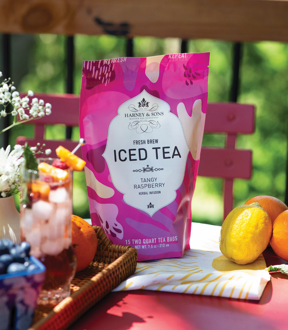Raspberry Herbal Fresh Brew Iced Tea from Harney & Sons Fine Teas