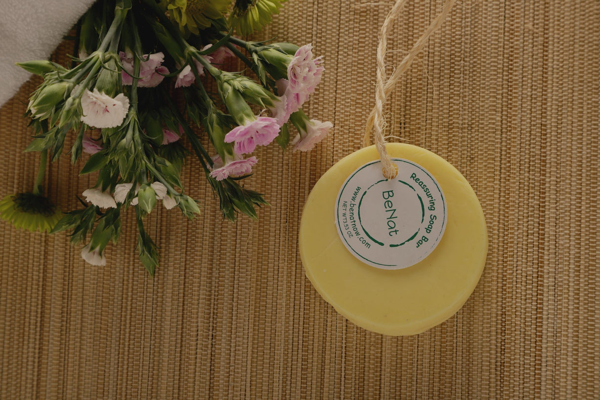 Reassuring Soap Bar. Wheat, Olive, and Almond Oil. from BeNat