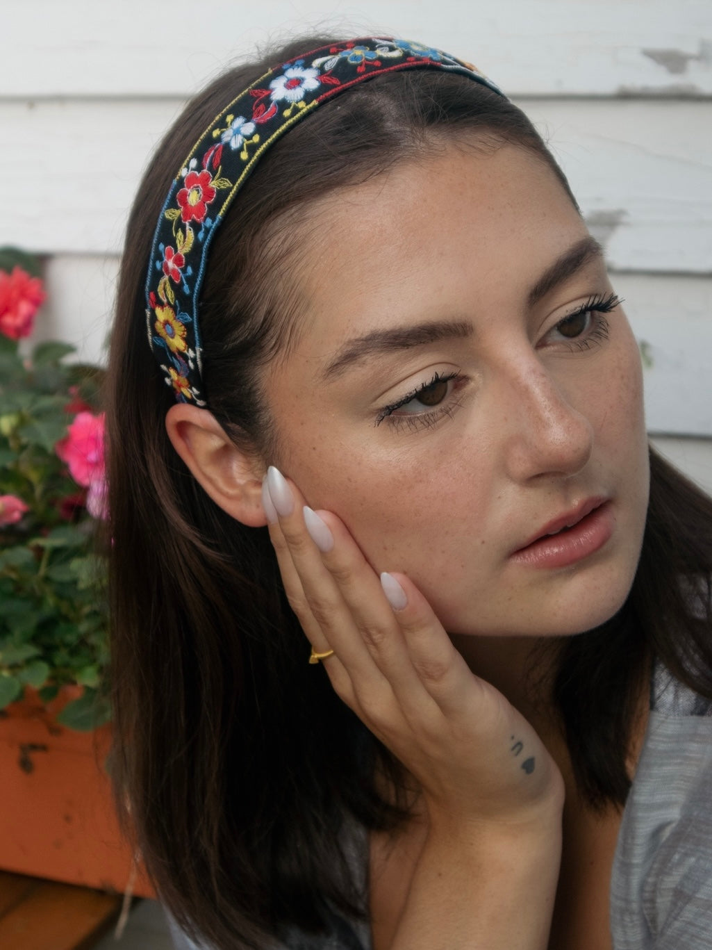 Rebecca Embroidered Headband from Ash & Rose