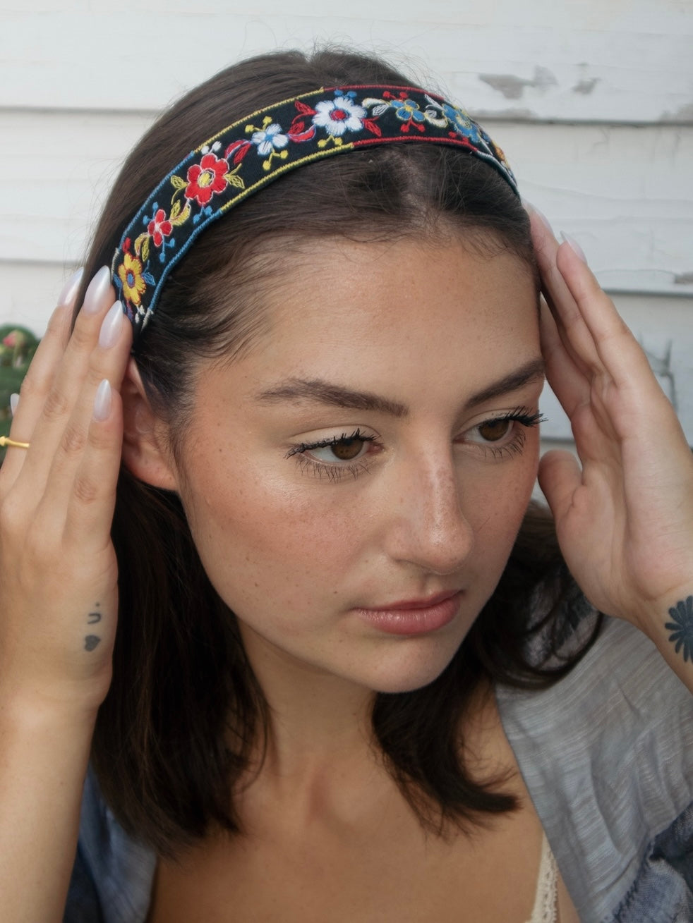 Rebecca Embroidered Headband from Ash & Rose