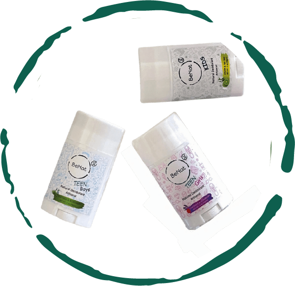 2-Pack all-Natural Deodorants for Kids & Teens from BeNat