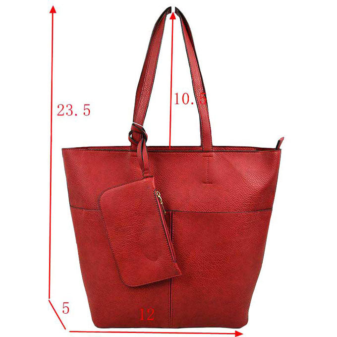 3 In 1 Large Soft Faux Leather Womens Tote Handbags  from Madeline Love