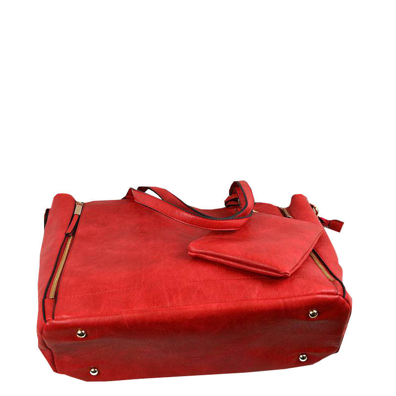 3 in 1 Side Zipper Women's Tote Handbag set  from Madeline Love
