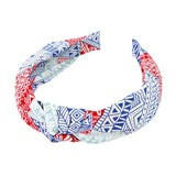 Aztec Patterned Burnout Knot Headband from Madeline Love