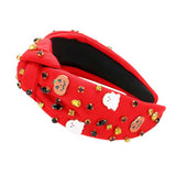 Enamel Halloween Charm Stone Cluster Embellished Knot Headband from Madeline Love