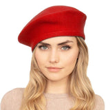 Trendy Fashionable Winter Stretchy Solid Beret Hat from Madeline Love