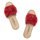 Red Bows Leather Sandals from Atlantis Handmade Shoes