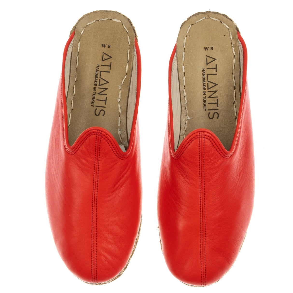 Men's Red Slippers From Atlantis Handmade Shoes