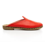 Men's Red Slippers From Atlantis Handmade Shoes