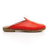 Women's Red Slippers from Atlantis Handmade Shoes