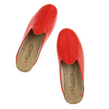 Women's Red Slippers from Atlantis Handmade Shoes