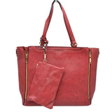3 in 1 Side Zipper Women's Tote Handbag set  from Madeline Love
