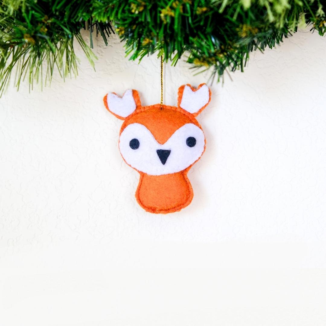 Mini Reindeer Felt Ornament from Upavim Crafts